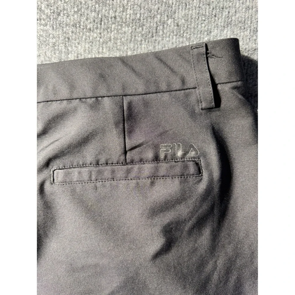 Fila Sport Golf Shorts Mens 38 Black Flat Front Performance Polyester RN 73277
